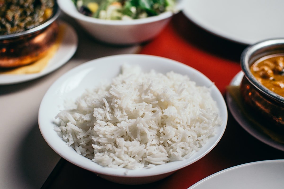 Basmati rice served in a bowl